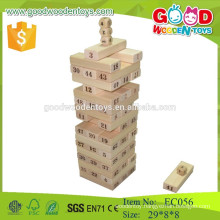 2015 stack jenga block natural color wooden jenga toys